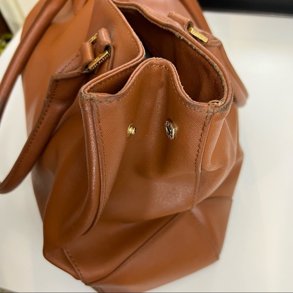 Tory Burch Robinson Brown Leather Large Tote Bag - Picture 8 of 16